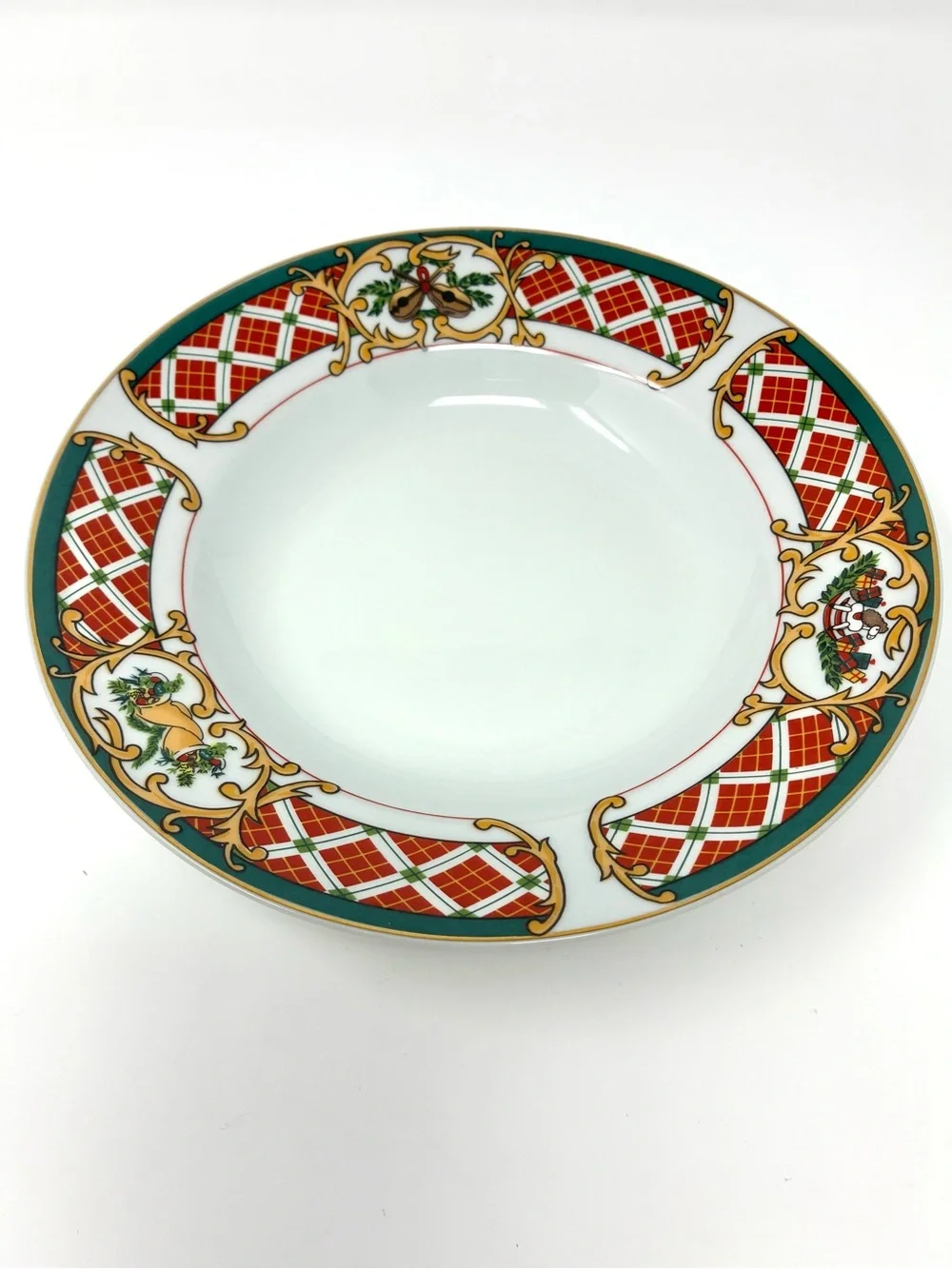 Gibson Designs Windsor Rim Soup Bowls Set Of 4 Holiday Bowls 90’s Art Nouveau